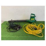 2 Extension Cords & Electric Weed Eater Blower/Vac 2560
