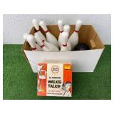 Sun Mark Walkie Talkies & Plastic Bowling Set