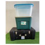 23.5 Gallon Plastic Storage Locker & 2 Totes with Lids