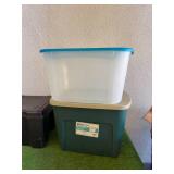 23.5 Gallon Plastic Storage Locker & 2 Totes with Lids
