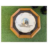 Framed ND Centennial Plate & Centennial Cups