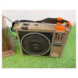 8 Track Player, Speaker & Plastic Emergency 51 Helmet