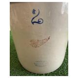 2 Gallon Redwing Crock