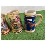 Miller & Budweiser Steins