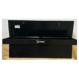 ^Northern Tool + Equipment Deep Crossover Truck Toolbox with Removable Tray, 69in. x 20in. x 19in., Aluminum, Gloss Black, Pushbutton Latches #41914 Msrp $549.99