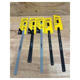 Stanley hacksaw blades (all differently sized, lot of 5)