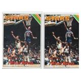 Lot of Two 1975 topps #254 Moses Malone Rookie Cards