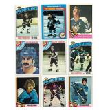 Lot Of 9 Vintage Hockey Cards Including 1979 Topps Gregg Sheppard #172, 1978-79 Wayne Bianchin #103, and More!