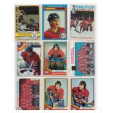 Lot Of 9 Vintage Hockey Cards Including 1979-80 Topps #65 Pat Hughes, 1974 Topps #155 Ken Dryden, and More!