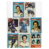 Lot Of 8 Vintage Hockey Cards Including 1978-79 Topps #118 Terry Martin, 1979-80 Topps #89 Derek Smith, and More!
