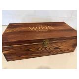 The Wine Savant Whiskey Glass Gift Set Wood Box 2 Glasses Complete
