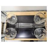 The Wine Savant Hockey Decanter Set 4 Glasses Tray Boxed