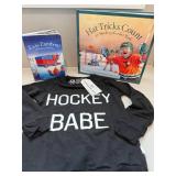 Portage And Main Hockey Babe 5/6T Sweatshirt + 2 Hockey Books Set