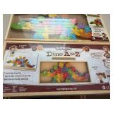 BeginAgain Dino A to Z Wooden Alphabet Puzzle Lot of 4 Boxed