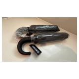 MM Mad Man Black Automatic Bella Umbrellas Hook Handle Lot of 2 New