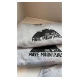 3 Gray Youth Hoodies She Will Move Mountains Graphic Youth L Lot