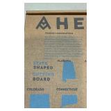 AHeirloom Minnesota State Shaped Bamboo Cutting Board w/ Box Lot of 3