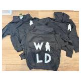 10 Youth Wild Bear Graphic Hoodies Gray S-M-L Pullover Lot VG