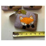 Wild Woolies Baby Fox Felted Wool Coin Purse Lot of 7 NWT