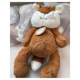 4 New O.B Designs Fox Plush Stuffed Animal Brown Cream 12in Tagged