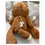 4 New O.B Designs Fox Plush Stuffed Animal Brown Cream 12in Tagged