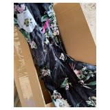 Mixed Decorative Fabric Scarves Floral Faux Fur Trim Iridescent Panels
