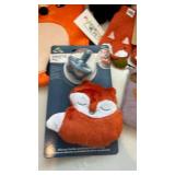 Fox Themed Kids Gift Lot Plush Backpack, Mittens, Pouch, Pacifier, Bib and Plush Toys Decor Assorted