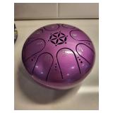 Purple 7-Note Steel Tongue Drum with Carry Case - Mixed Accessories