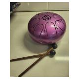 Purple 7-Note Steel Tongue Drum with Carry Case - Mixed Accessories