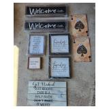 Assorted Wall Decor Signs - Welcome-Ish & Family Quotes Card-Themed Decor