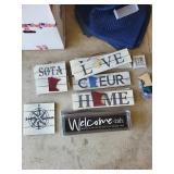 Rustic Wood Letter Signs with Minnesota State Cutouts - Love, Home, Welcome-ish