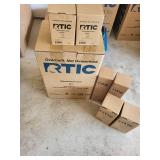 RTIC Graphite Day Cooler Backpack & 6 Assorted RTIC Graphite tumblers
