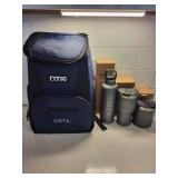 RTIC Graphite Day Cooler Backpack & 6 Assorted RTIC Graphite tumblers