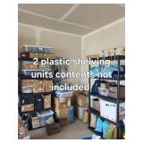 Two Plastic Shelving Units black