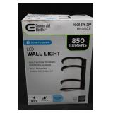 Commercial Electric LED Wall Light - Bronze, 850 Lumens, Dusk-to-Dawn Sensor