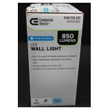Commercial Electric LED Wall Light - Bronze, 850 Lumens, Dusk-to-Dawn Sensor