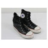 Converse Chuck Taylor All Star High Top Sneakers - Black Glitter Canvas, Kids US 8
