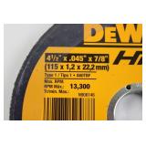DeWalt HP PRO 5 4-1/2 in x .045 in x 7/8 in Type 1 A60TBF Cutoff Discs (Lot of 6)