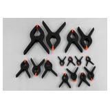 Locking Pliers Set - Assorted Sizes with Orange Jaw Tips (15 pieces)