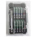 Master-Force 236-9201 11-Pc Drill Bit Set with 4-Inch Magnetic Bit Holder - Torsion Zone
