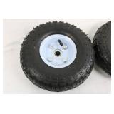 Pair of 3.50-4 Pneumatic Wheels for Carts (Lot of 2)