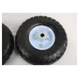 Pair of 3.50-4 Pneumatic Wheels for Carts (Lot of 2)