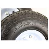 Pair of 3.50-4 Pneumatic Wheels for Carts (Lot of 2)