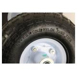 Pair of 3.50-4 Pneumatic Wheels for Carts (Lot of 2)