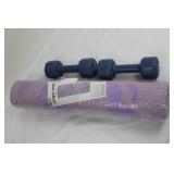CAP Barbell Dumbbell, Thigh Toner & Series-8 Fitness 3-pk Mini Resistance Bands (Lot of 3)