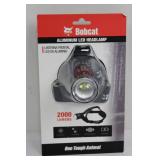 Bobcat Aluminum LED Headlamp - 2000 Lumens, Rechargeable, 3 Light Modes