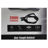 Bobcat Aluminum LED Headlamp - 2000 Lumens, Rechargeable, 3 Light Modes