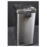 OGGI Stainless Steel Pedal Trash Can with Black Lid
