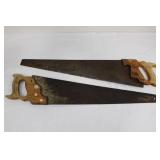 Two Vintage Handsaws with Wooden Handles - Made in USA