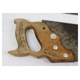 Two Vintage Handsaws with Wooden Handles - Made in USA
